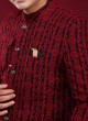 Maroon And Black Lucknowi Indowestern